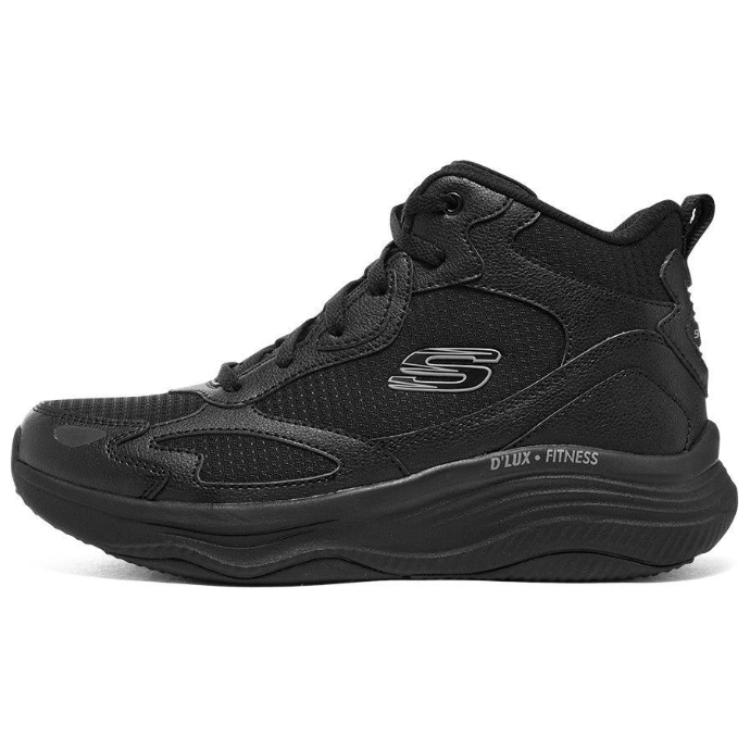 Skechers Cushioning Wear-Resistant High-Top Casual Shoes Women's Black
