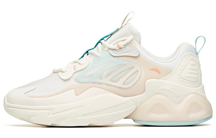 Anta Millennium 2.0 Cushioning Anti-Slip And Wear-Resistant Low-Top Chunky Sneakers White Pink Blue