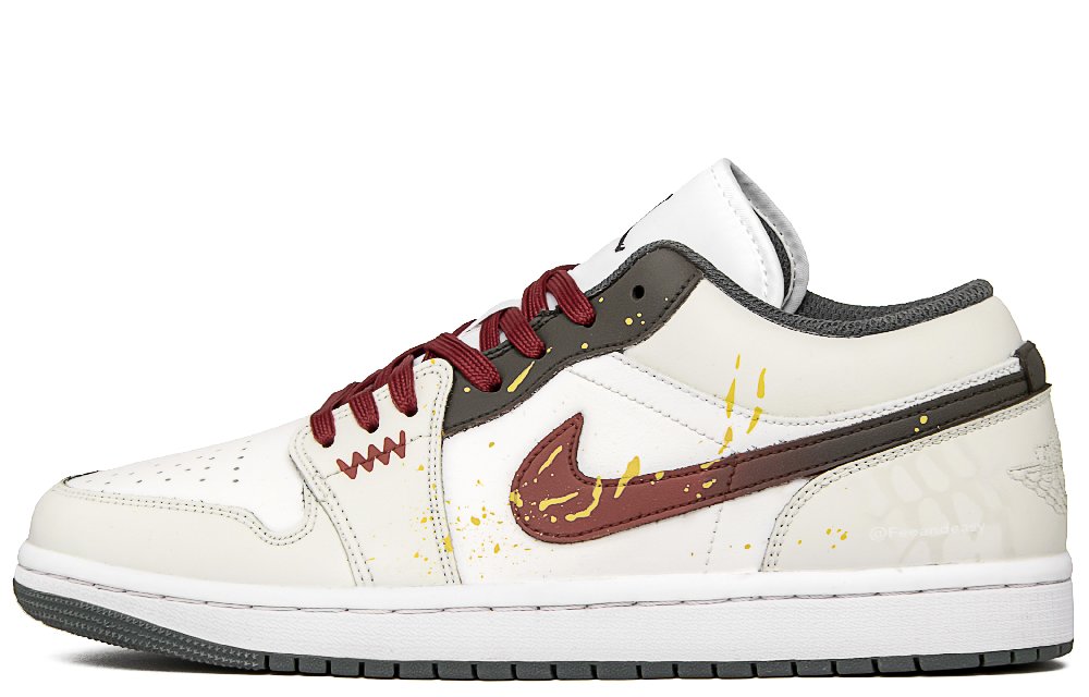 Jordan Air Jordan 1 Low Top Vintage Basketball Shoes Men's Beige