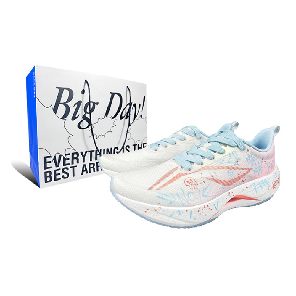 LiNing Super Light 21 Low-Top Running Shoes Women's Orange Blue
