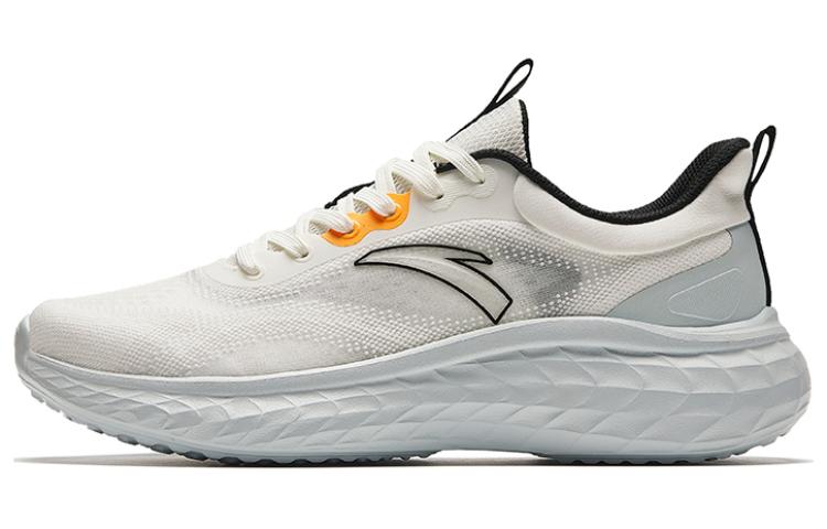 Anta Running Collection Anti-Slip Wear-Resistant Low-Top Running Shoes Men's White Gray Black