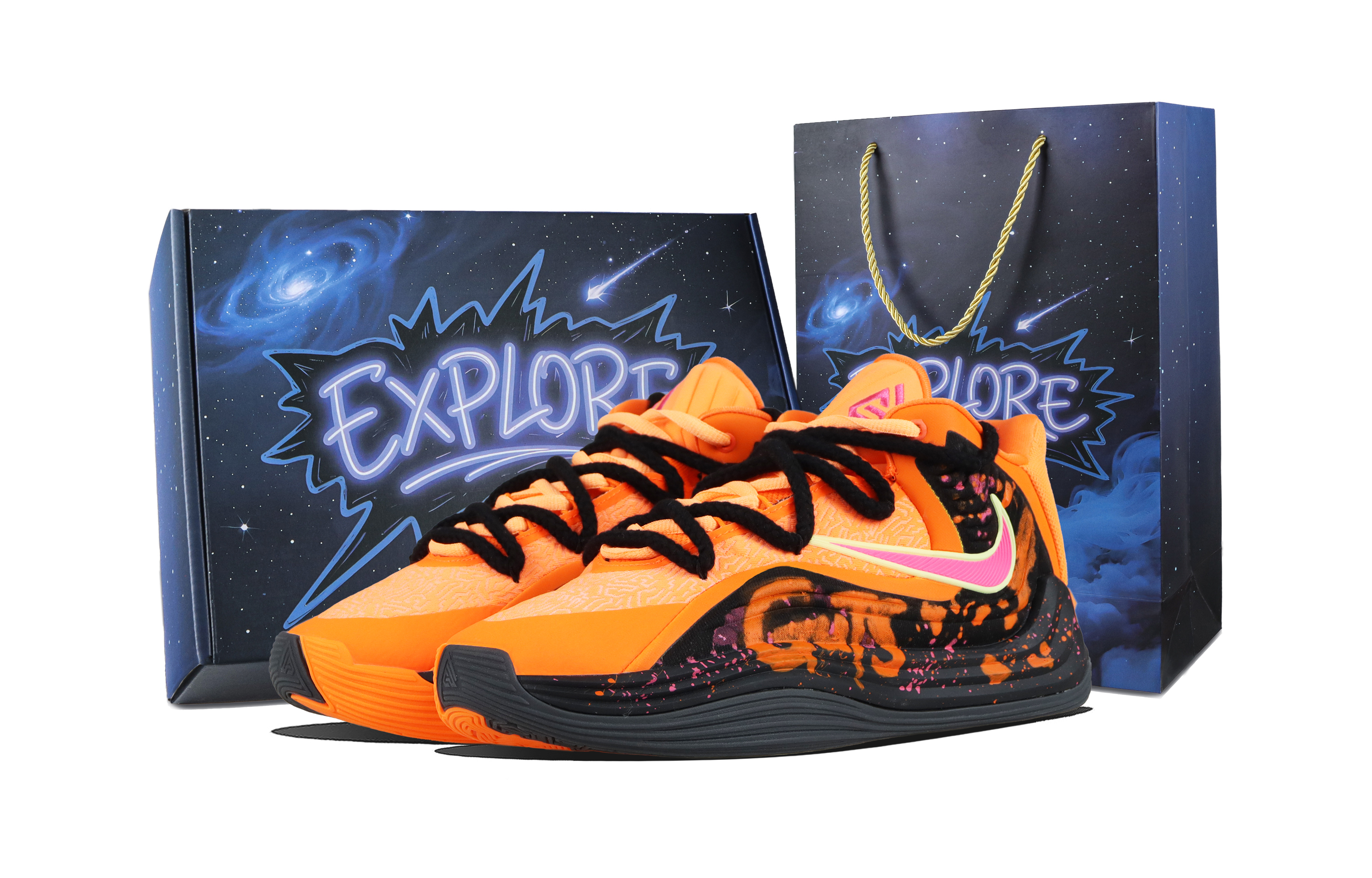 Nike Giannis Freak 7 Abrasion Resistant Basketball Shoes Unisex Orange