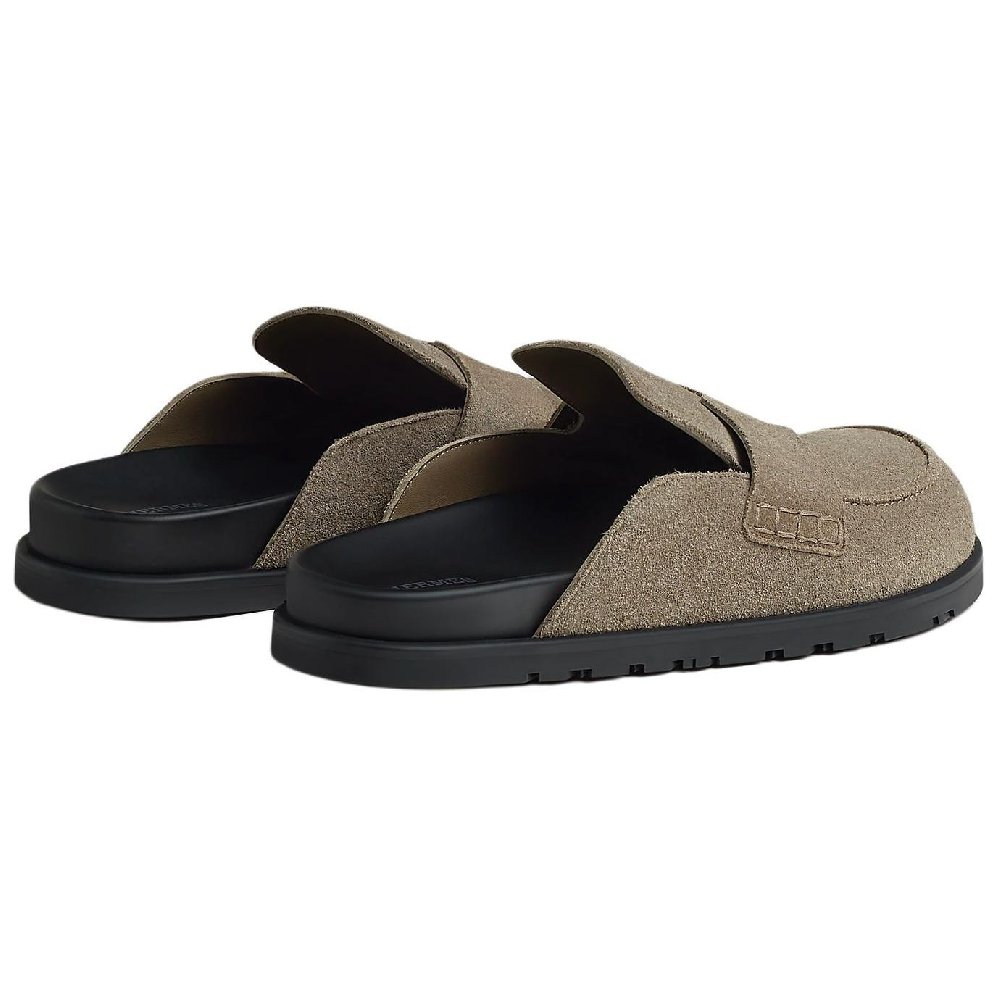 HERMES Go Closed Toe Slippers Men's Gray