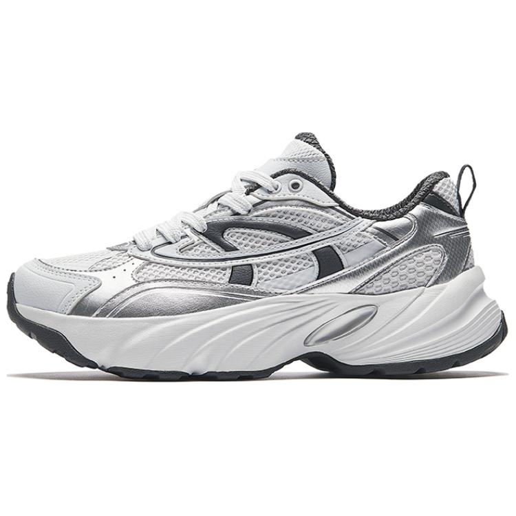 Anta Height Increasing Lightweight Low Top Casual Shoes Women's Gray Silver