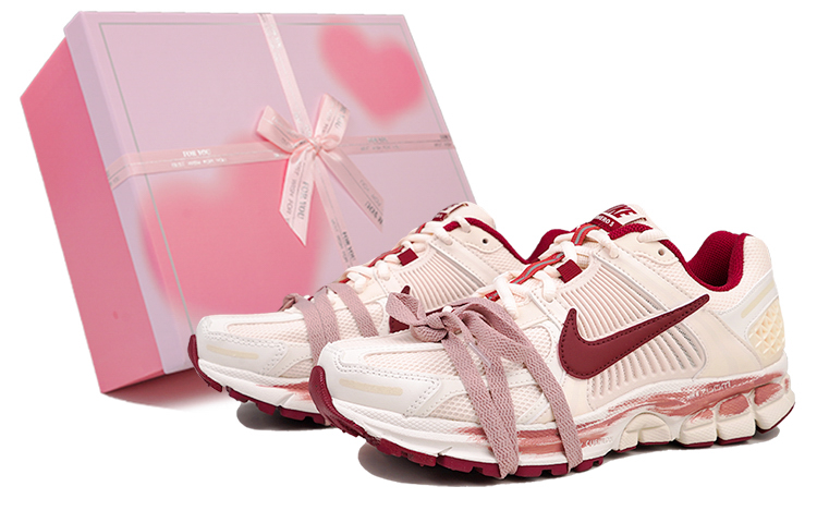 Nike Air Zoom Vomero 5 Cushioning Anti-Slip And Wear-Resistant Low-Top Running Shoes Unisex White Red