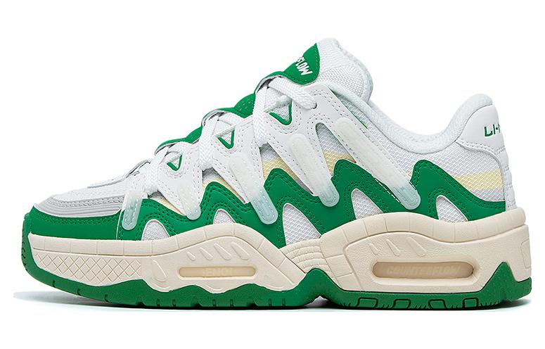 LiNing CF Tracing Honor 2.0 Durable Breathable Low-Top Sports Casual Shoes Women's White Green