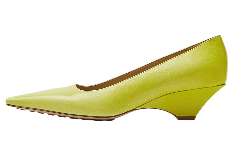 Bottega Veneta Point Cone Heel High Heels 5cm Women's Kiwi Green