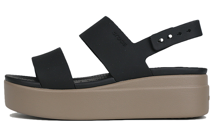 Crocs Brooklyn Thick Sole Black Sandals 'Black' Women's
