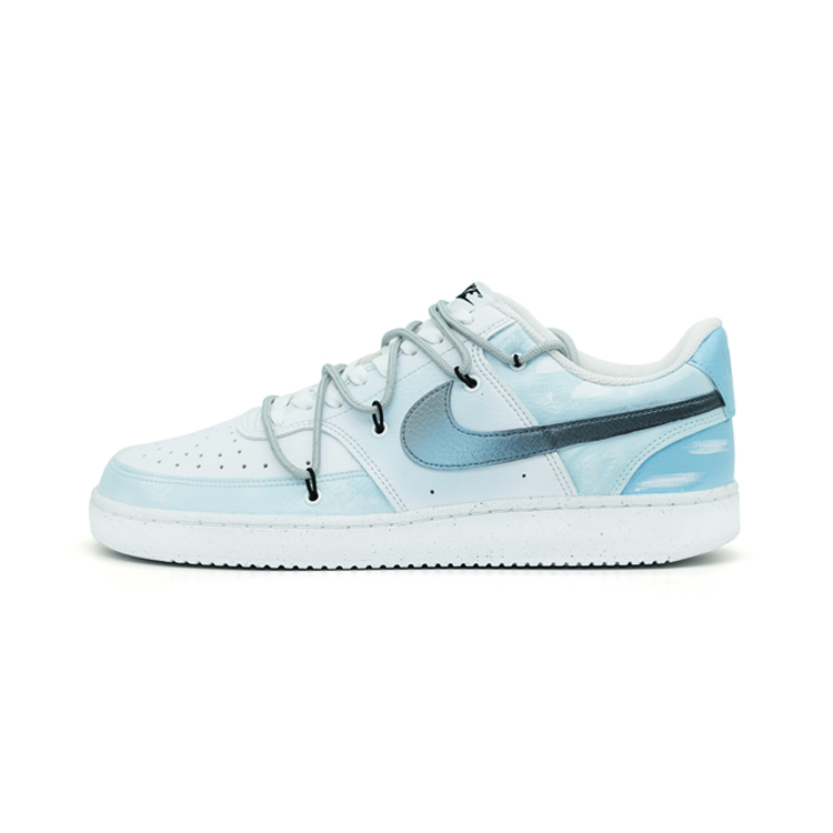 Nike Court Vision 1 Anti-Slip Wear-Resistant Low-Top Skateboard Shoes Men's Blue