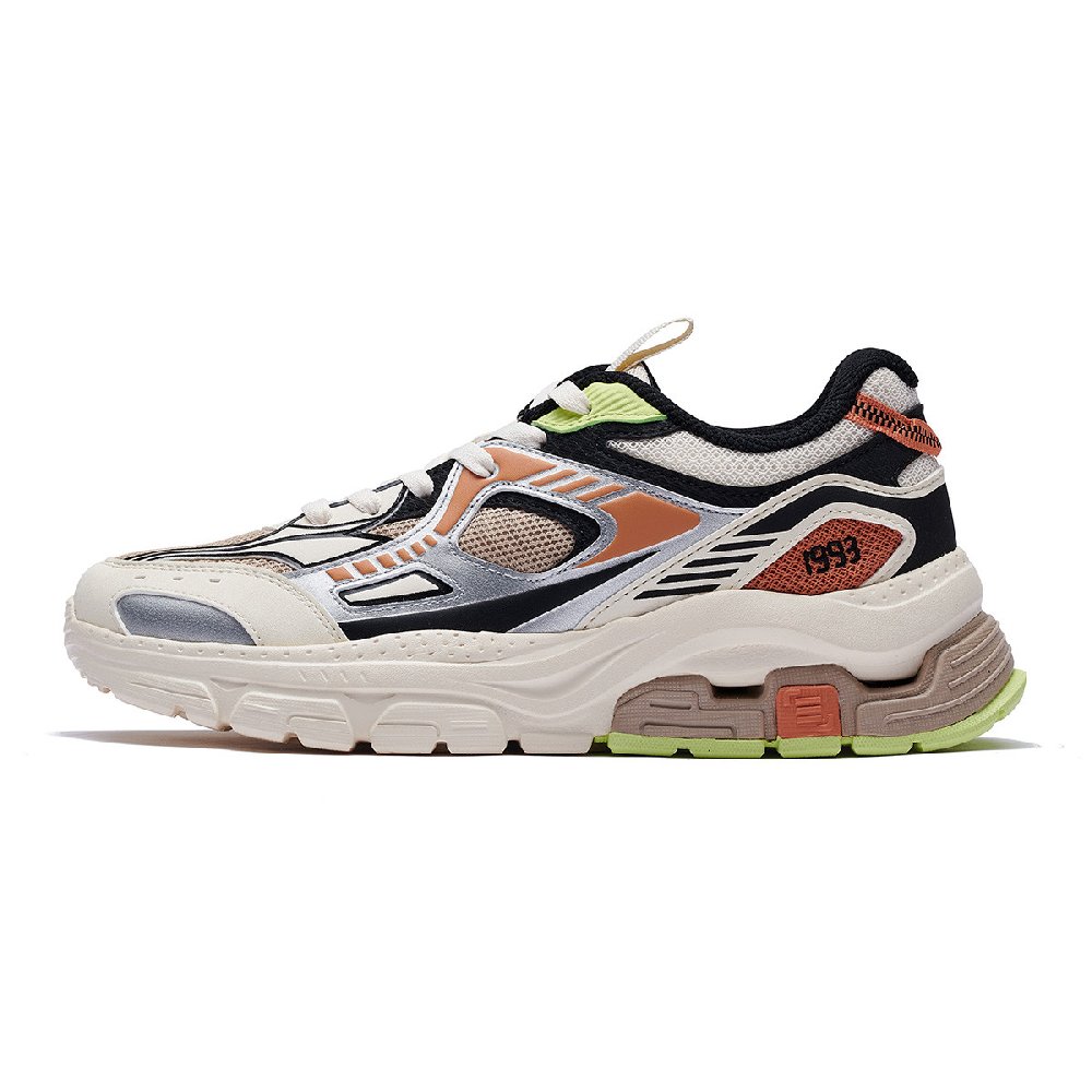 361° Cushioned Anti-Slip And Wear-Resistant Lightweight Low-Top Casual Running Shoes Men's Beige Black