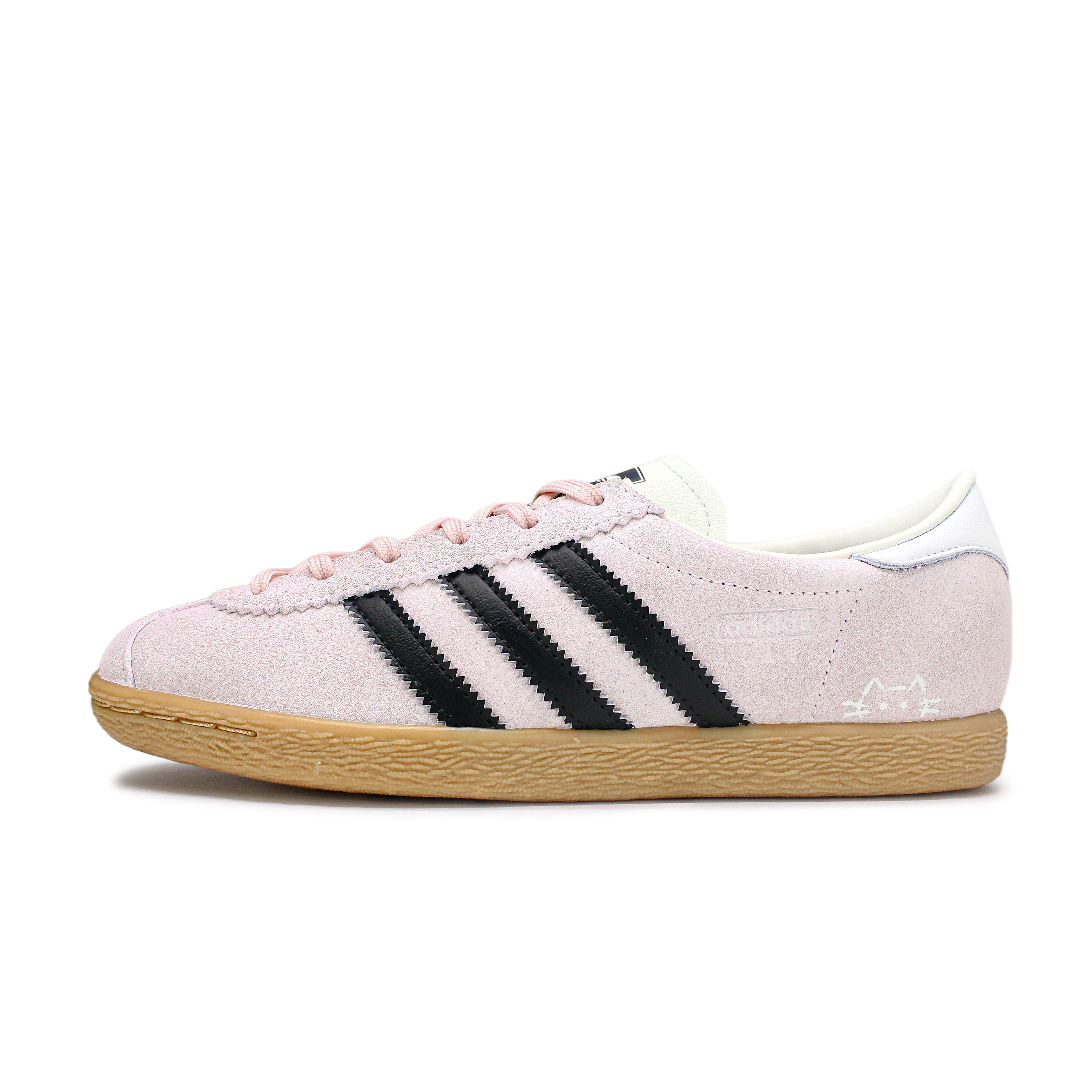 Adidas Originals Stadt Abrasion Resistant Low top Skateboard Shoes Unisex Black Pink
