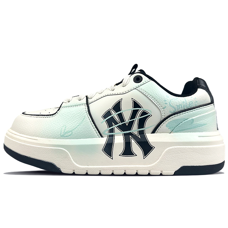 MLB Chunky Liner Court Elf Wear-Resistant Height Increasing Low-Top Skateboard Shoes Unisex Green White