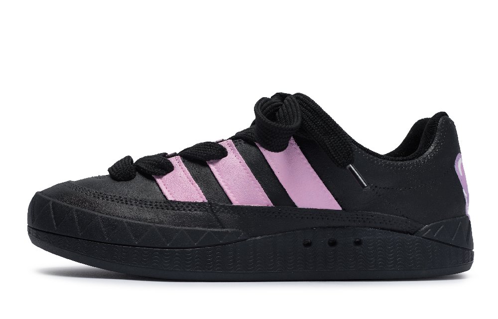 Adidas Originals Adimatic 811 Manufacture Heartbeat Sniper Low-Top Skateboard Shoes Unisex Black Pink