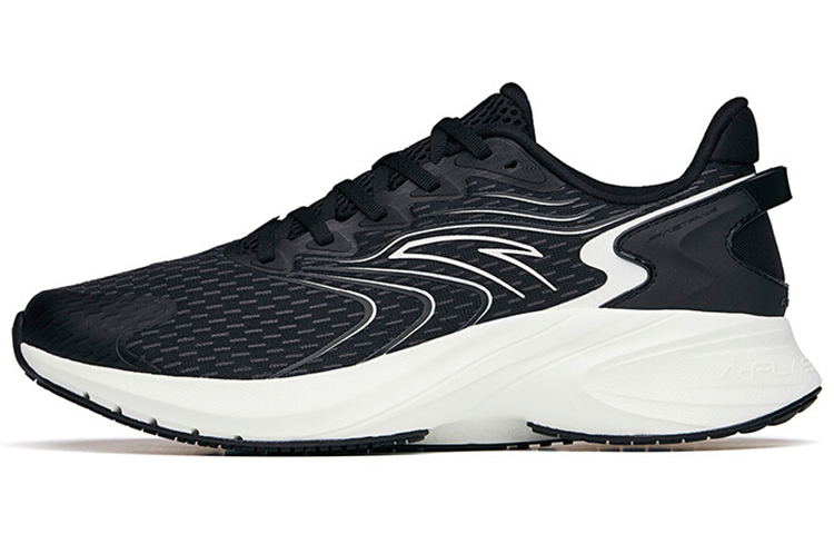 Anta Gazelle 1.0 Cushioned Anti-Slip And Wear-Resistant Lightweight Low-Top Running Shoes Men's Black Gray White