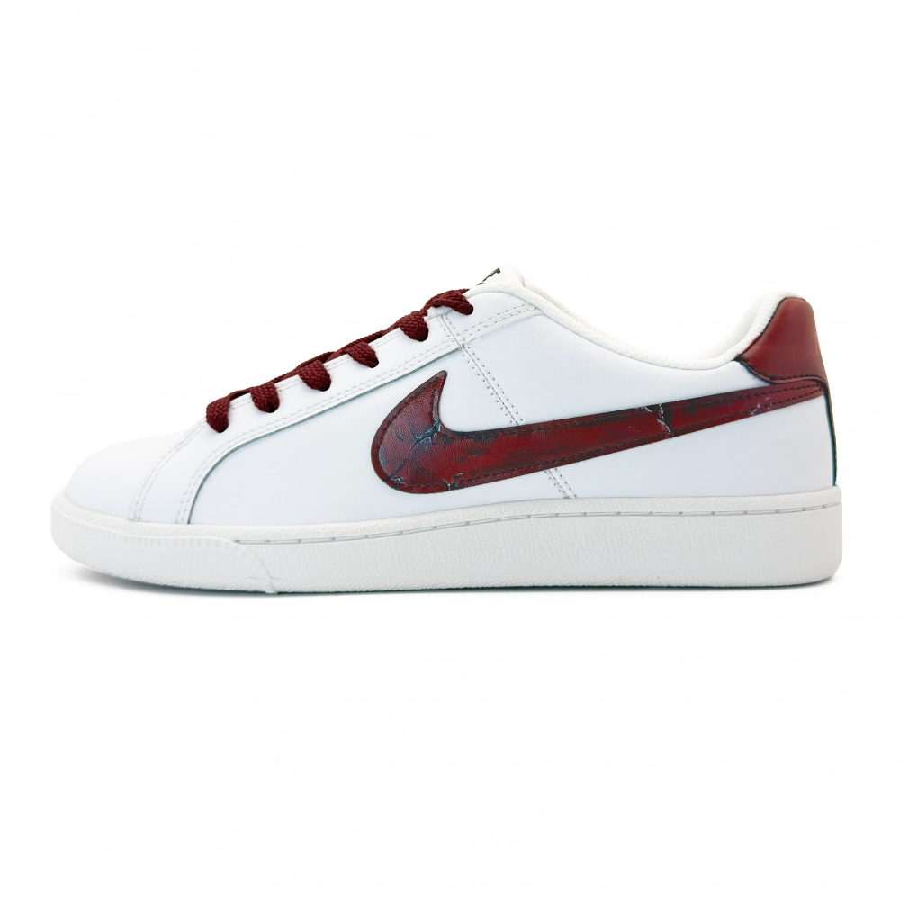 Nike Court Royale Abrasion Resistant Low top Skateboard Shoes Unisex White Red