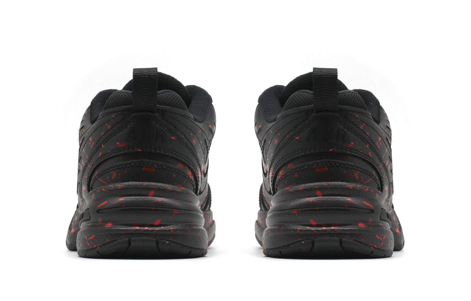 Nike Air Monarch 4 Anti Slip And Wear Resistant Height Increasing Low Top Chunky Sneakers Unisex Black Red купить в интернет-магазине Yoocart с быстрой доставкой по России.