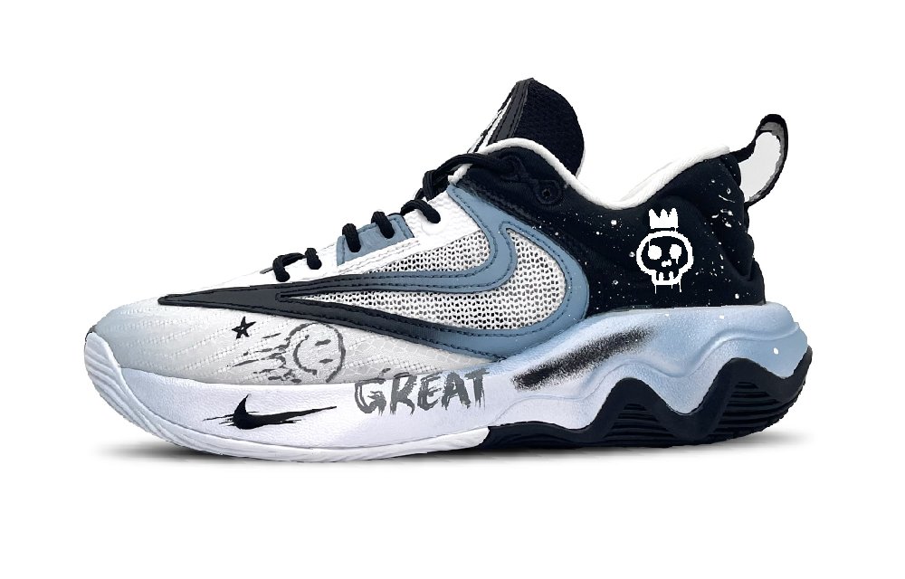 Nike Giannis Immortality 3 Anti Slip Wear Resistant Low Top Basketball Shoes Men's Blue Black