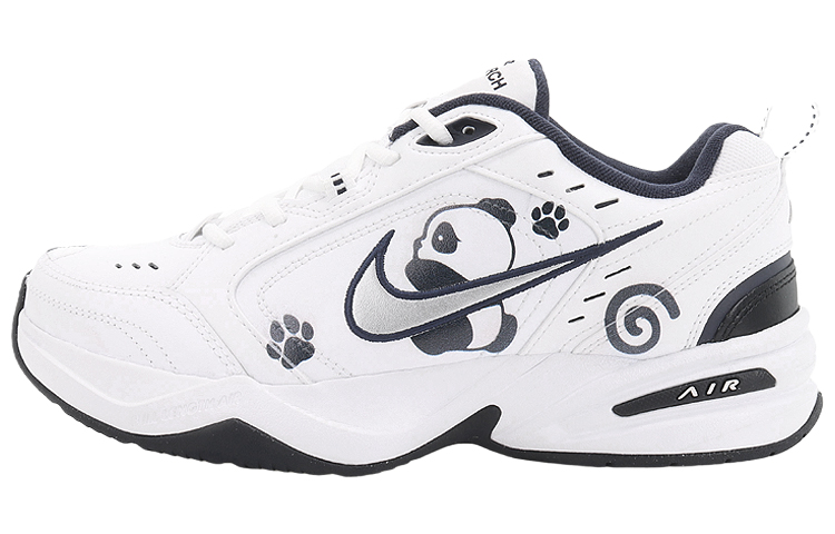 Nike Air Monarch 4 Cushioning Low-Top Chunky Sneakers Unisex Black White