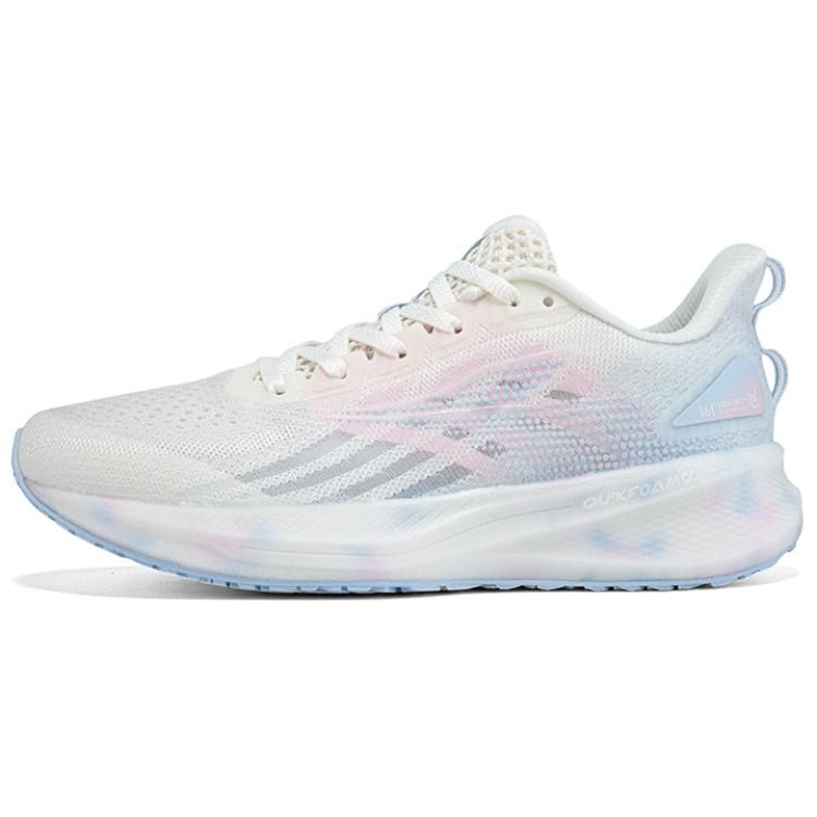 361° Wing Gundam 5.0 Cushioning Abrasion Resistant Breathable Slip Resistant Low Top Running Shoes Women's White Blue