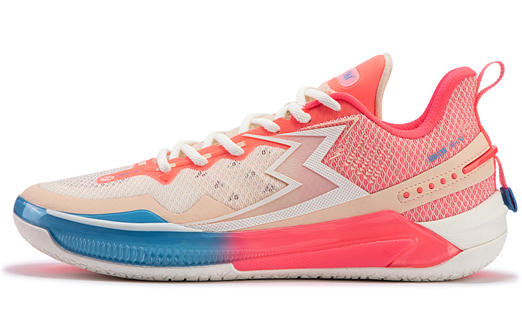 361° BIG3 5.0 Quick Basketball Shoes Unisex Low-Top Feather White/Smoothie Peach