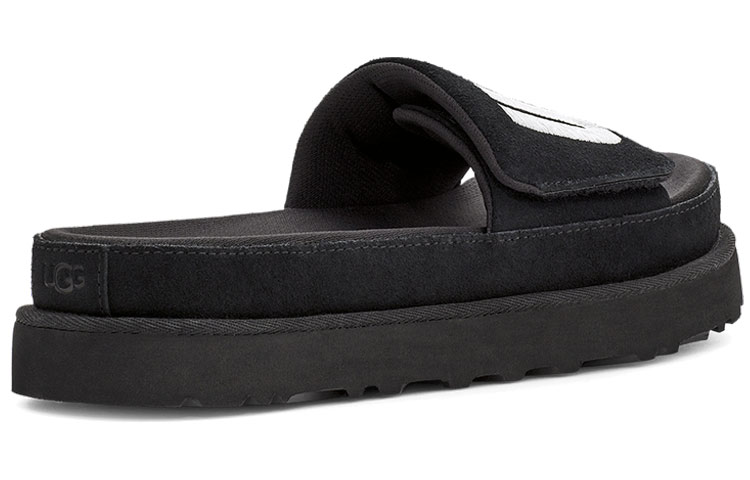 UGG Laton Slide Black Silver Slippers 'Black Silver' Women's