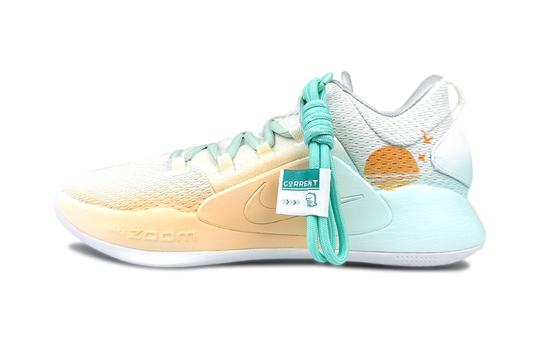Nike Hyperdunk X Low 10 Cushioned Slip-Resistant Low-Top Basketball Shoes Men's White Orange Green