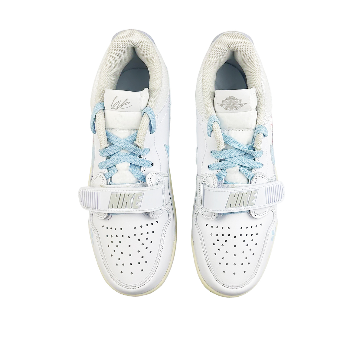 Jordan Legacy 312 Cushioning Wear-Resistant Low-Top Vintage Basketball Shoes Men's White Blue купить в интернет-магазине Yoocart с быстрой доставкой по России.