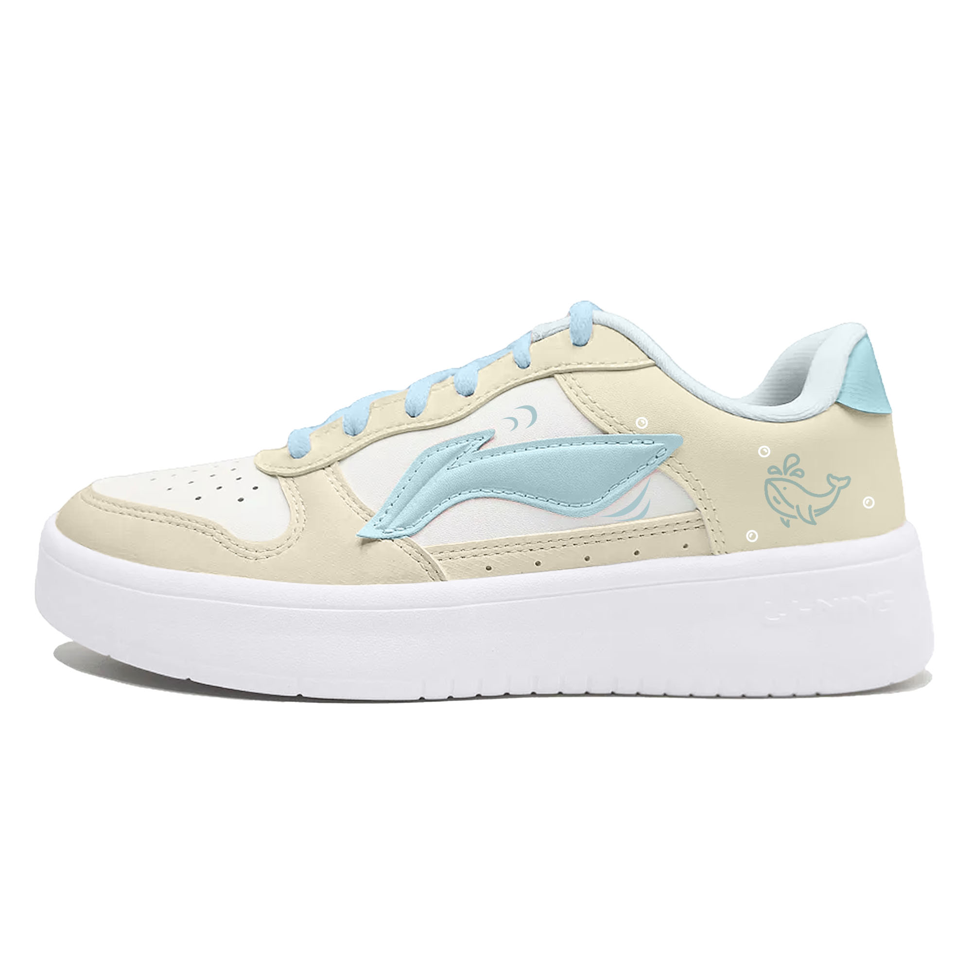 LiNing Pontoon Boats Slip Resistant Abrasion Resistant Low top Skateboard Shoes Women's White купить в интернет-магазине Yoocart с быстрой доставкой по России.