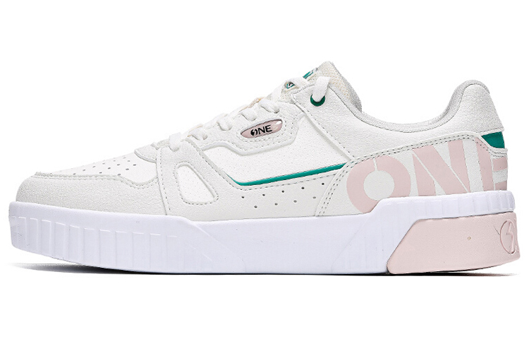 361° Anti-Slip And Wear-Resistant Lightweight Low-Top Skateboard Shoes Women's White Pink