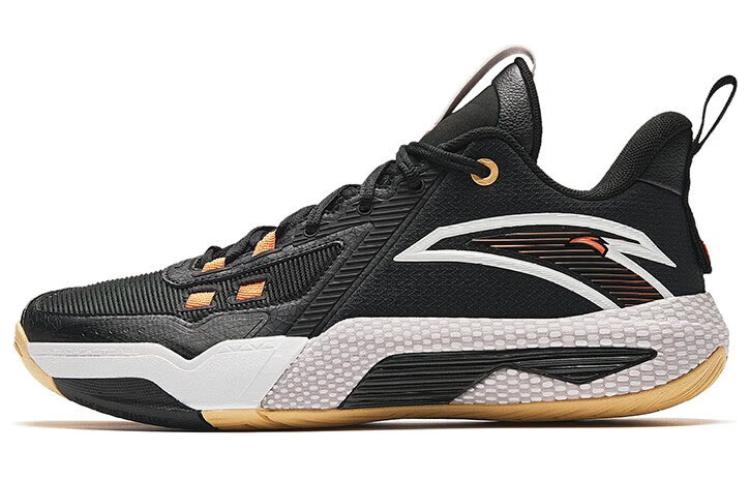 Anta Quick Battle 5 Cushioning Wear-Resistant Mid-Top Basketball Shoes Men's Black