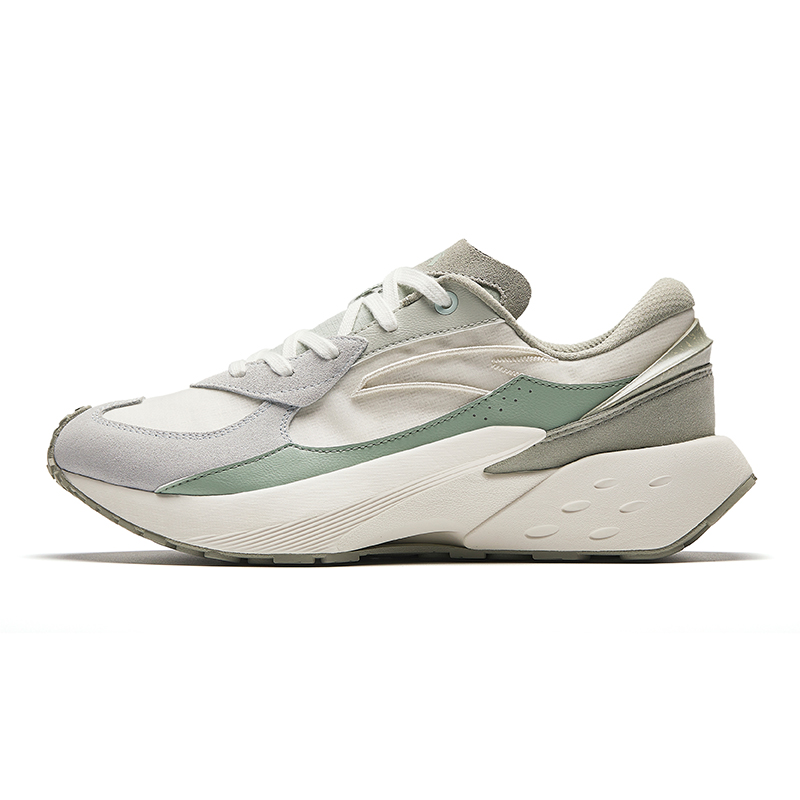 Anta Rock Sugar 4 Anti-Slip Wear-Resistant Low-Top Casual Shoes Men's White Gray Green