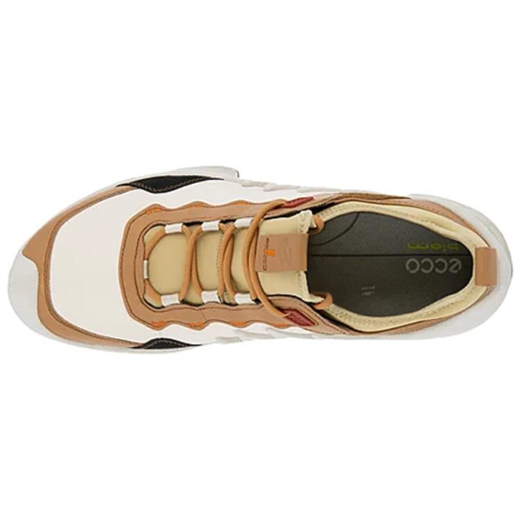Ecco Great Step Exploration Series Abrasion Resistant Slip Resistant Low Top Casual Running Shoes Men's White Brown