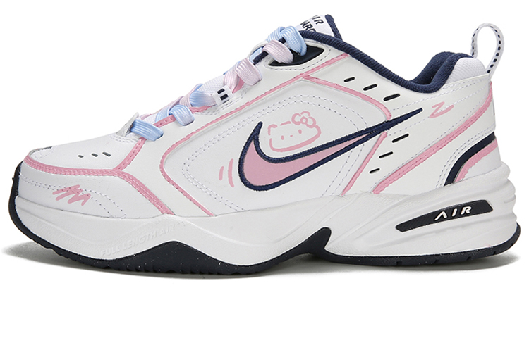 Nike Air Monarch 4 Support Low Top Chunky Sneakers Unisex Pink Blue White