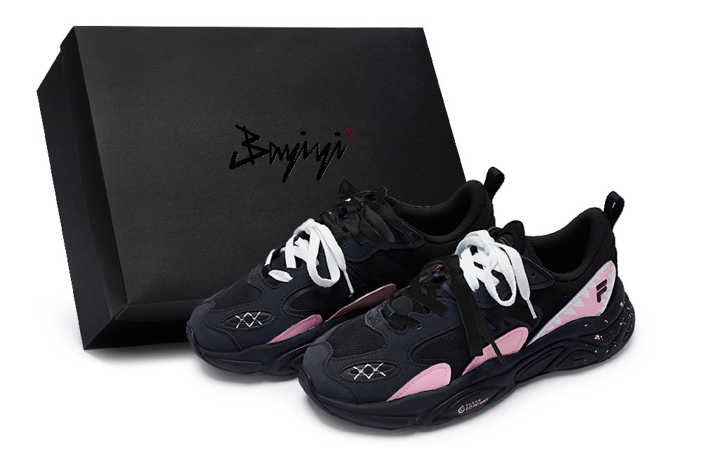 FILA Mars 2 Mars 2.0 811 Production Tide Pink Special Shoe Box Low-Top Casual Shoes Men's Black Pink White