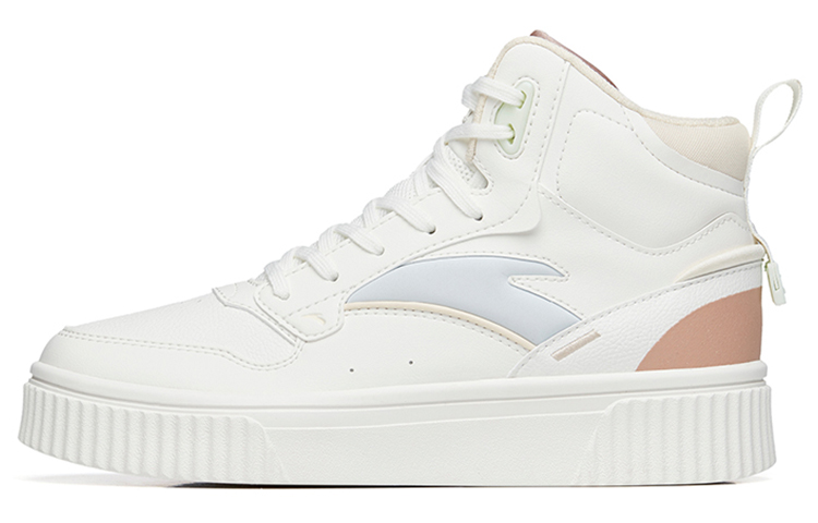 Anta Life Collection High-Top Skateboard Shoes Women's White Gray