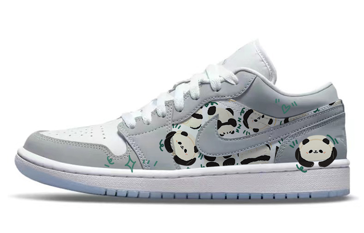 Jordan Air Jordan 1 Vintage Basketball Shoes Women's Low top Gray/White