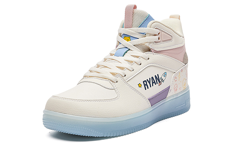 361° Slip-Resistant Cushioning High-Top Skateboard Shoes Women's White