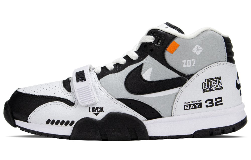 Nike Air Trainer 1 Mid-Top Training Shoes Men's Black White Gray