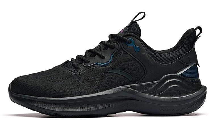 Anta Ling Yun 3 Lightweight Low-Top Running Shoes Men's Black Blue Comfortable