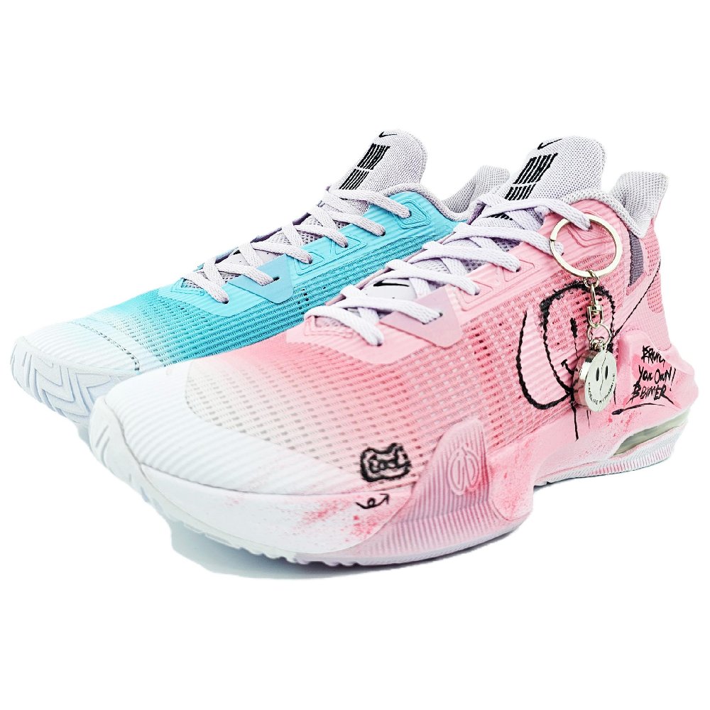 Nike Air Max Impact 3 Cushioning, Slip Resistant, Abrasion Resistant Coverage Low Top Basketball Shoes Unisex Blue Pink