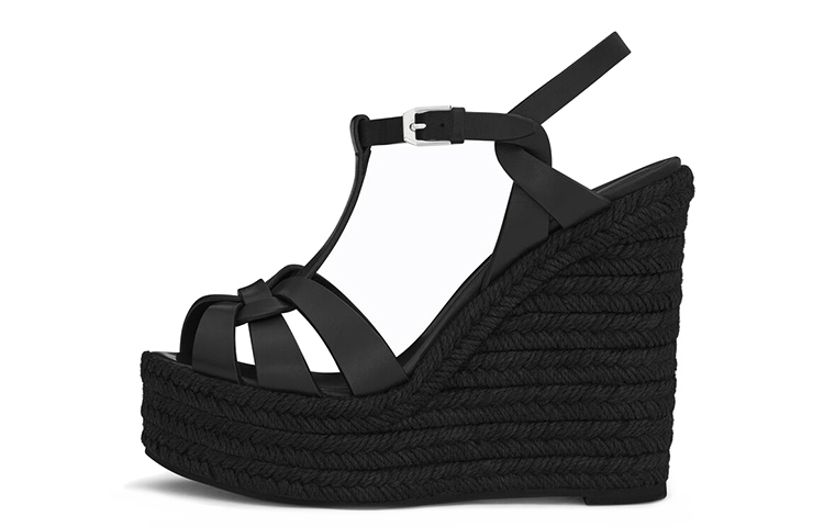 SAINT LAURENT Tribute Wedge Espadrilles Women's