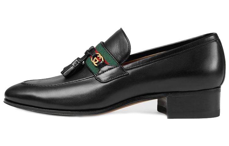 GUCCI Web Interlocking G Loafers