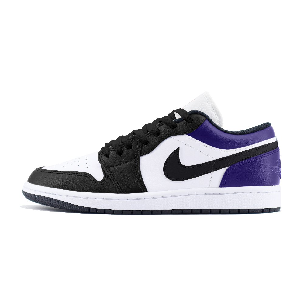 Jordan Air Jordan 1 LOW Abrasion Resistant Low Top Vintage Basketball Shoes Unisex Black Purple