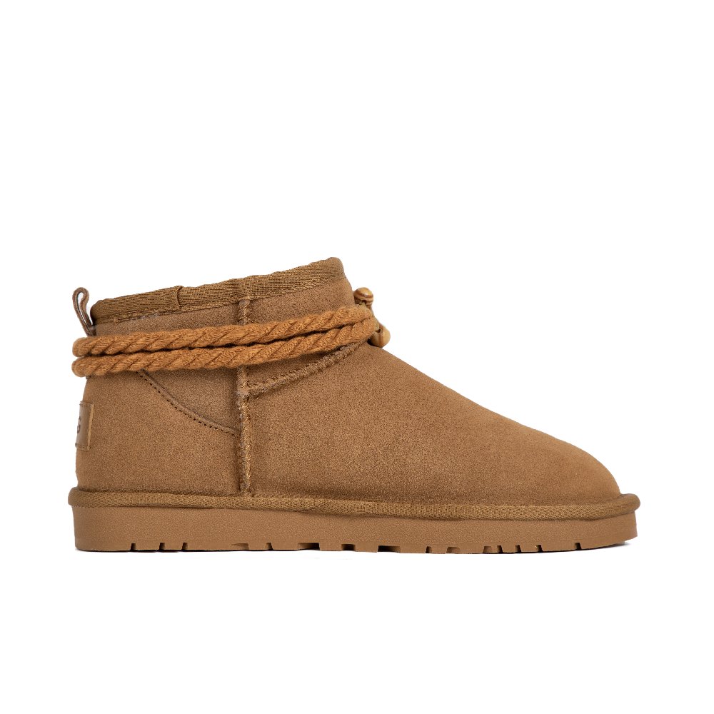UGG CLASSIC ULTRA MINI Warm Slip-Resistant Ankle-Length Snow Boots Women's Chestnut Brown