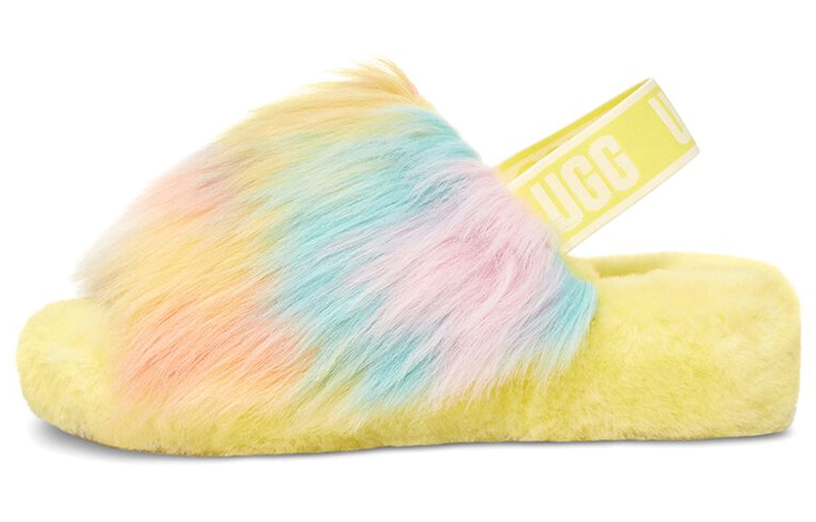 UGG Fluff Yeah Tie Dye Yellow Women's