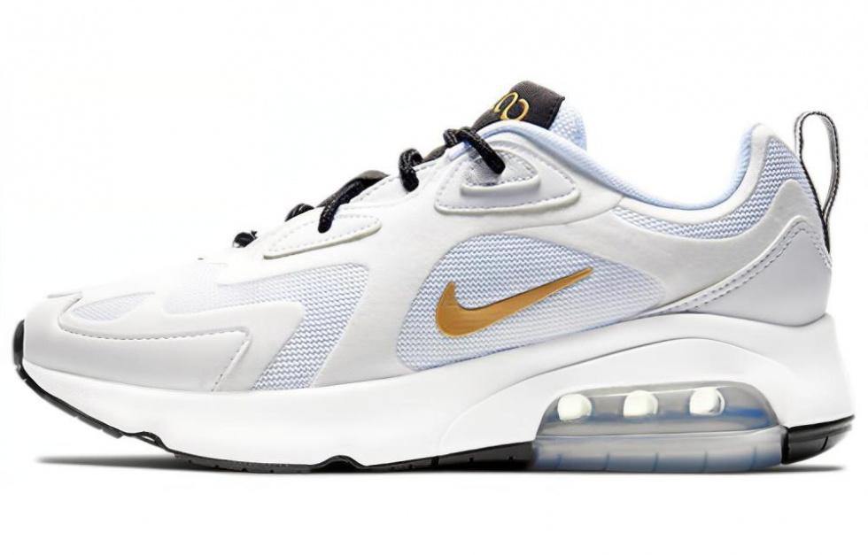 Nike Air Max 200 White Metallic Gold Women's