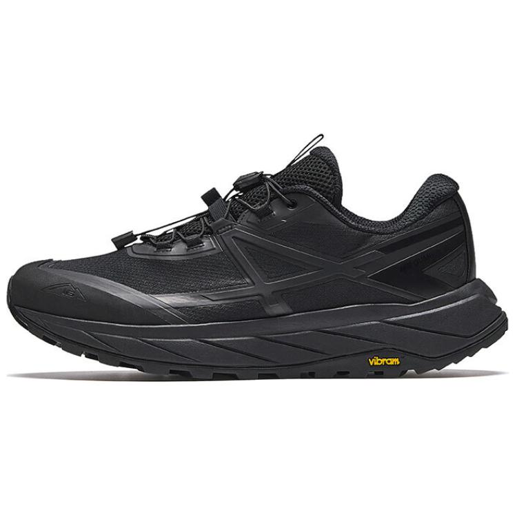 Anta Walker Cushioned Slip-Resistant Abrasion-Resistant Low-Top Trekking Shoes Men's Basic Black