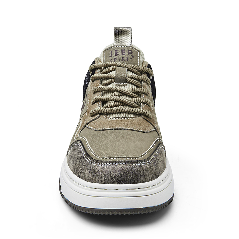 JEEP SPIRIT Skateboard Shoes Men Low-Top Khaki