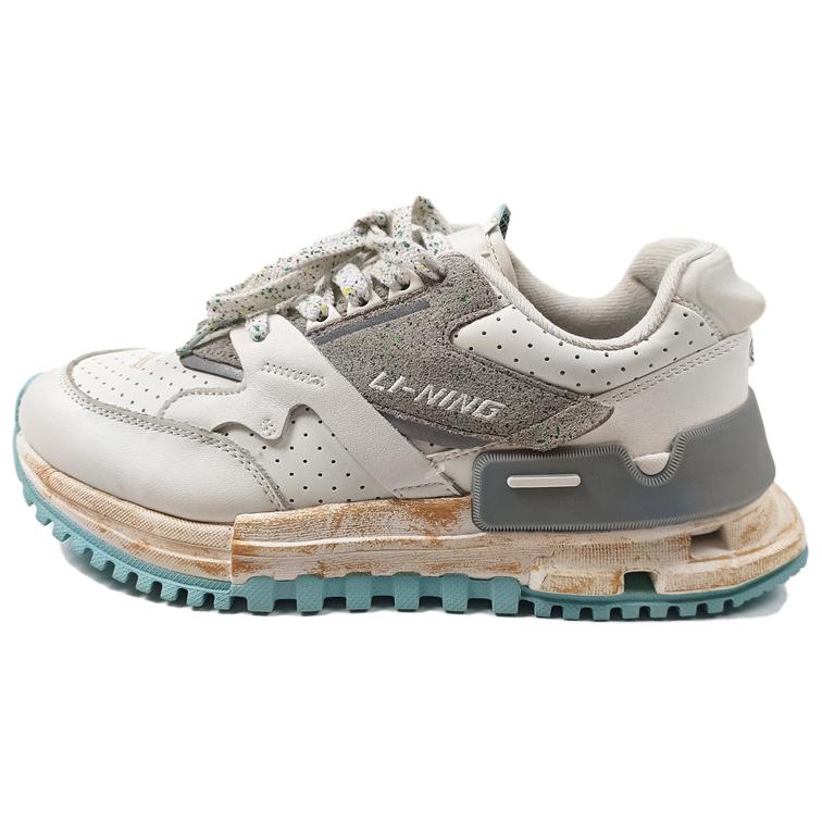 LiNing 001 Slip-Resistant Low-Top Casual Shoes Women's Mist White