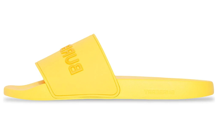 Burberry Embossed Logo Slides Yellow